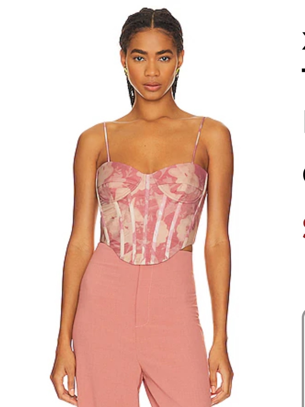 Bardot x REVOLVE Garcia Dusty Rose Bustier Top